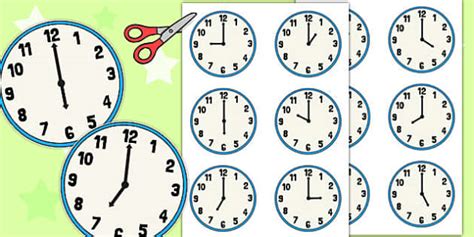 Correct Order Cut Out Clock Faces (teacher made) - Twinkl