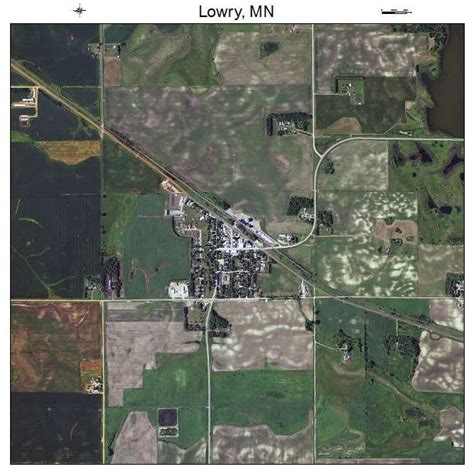 Aerial Photography Map of Lowry, MN Minnesota