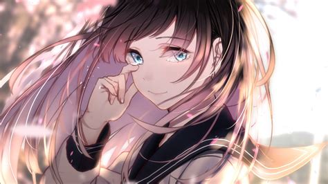 Brown Hair Blue Eyes Anime Girl Wallpapers - Wallpaper Cave