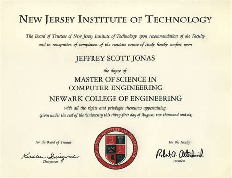 Jeffrey Jonas: certifications, degrees, diplomas, honors