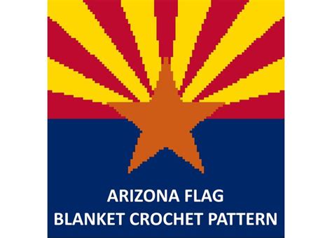Arizona State Flag Crochet Blanket Pattern Row by Row Grid - Etsy | Arizona state flag, Crochet ...