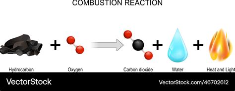 Combustion reaction Royalty Free Vector Image - VectorStock