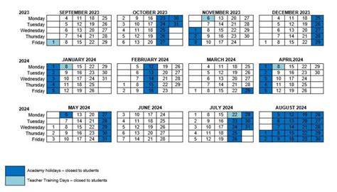 Term Dates - Trinity Academy Grammar