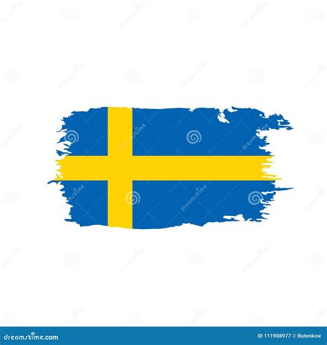 Sweden Flag, Vector Illustration Stock Vector - Illustration of drawing ...