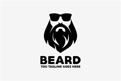 Beard Logo #PPI#CMYK#Illustrator#Template | Beard logo, Beard logo design, Logo templates