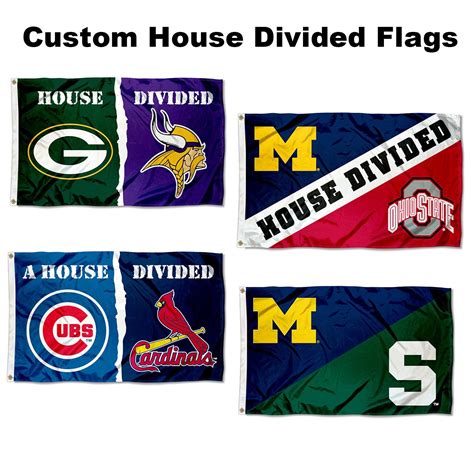 Custom House Divided Flags 4 x 6 feet Any teams and league. | Etsy