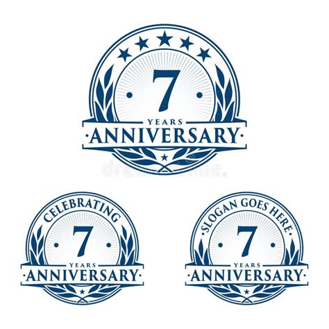 7 Years Anniversary Design Template. Anniversary Vector and ...