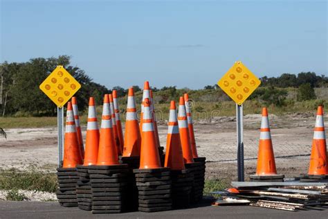 Traffic cones stock image. Image of metal, traffic, daytime - 22827513