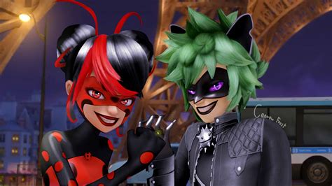 Shadybug and Claw Noir [Miraculous Paris] [EDIT] by CeewewFrost12 on DeviantArt