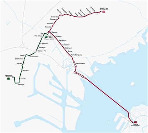 Venice mestre bus map - Map of Venice mestre bus (Italy)