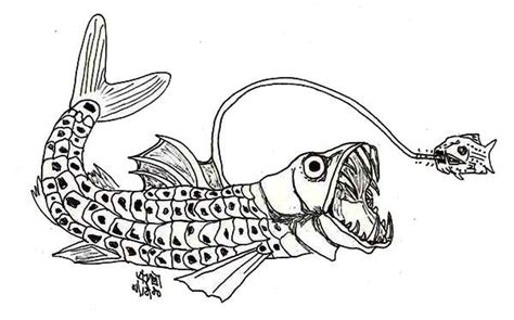 Viperfish Sea Monster Coloring Page | 동물