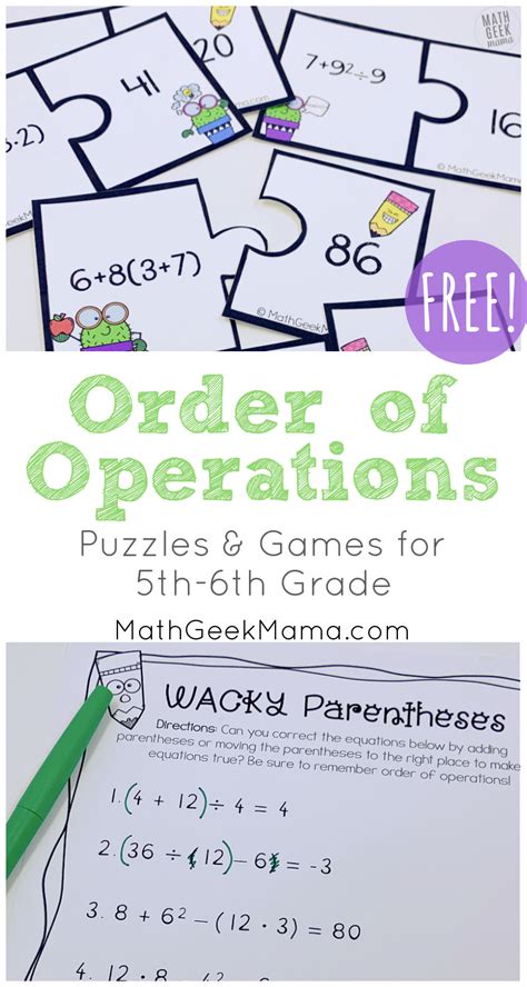 Order of Operations Games | Math Geek Mama