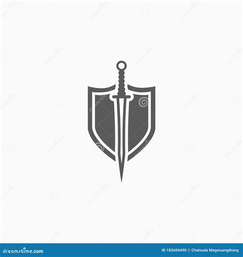 Sword and Shield Icon, Weapon Vector, Fight Illustration Stock Vector ...