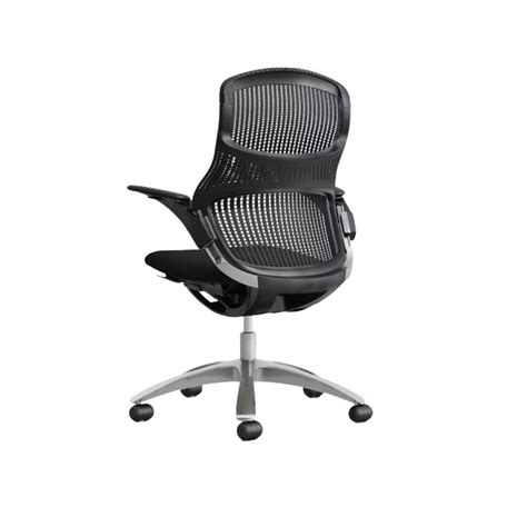 Knoll Generation Chair, Black, Adjustable Arms, Polished Base – Office ...