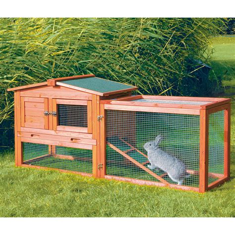 TRIXIE Rabbit Hutch with Outdoor Run - Extra Small - Rabbit Cages & Hutches at Hayneedle