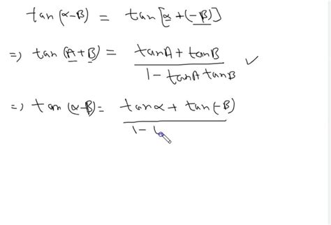 ⏩SOLVED:Derive the identity for tan(α-β) using tan(α-β)=tan[α+(-β)]… | Numerade