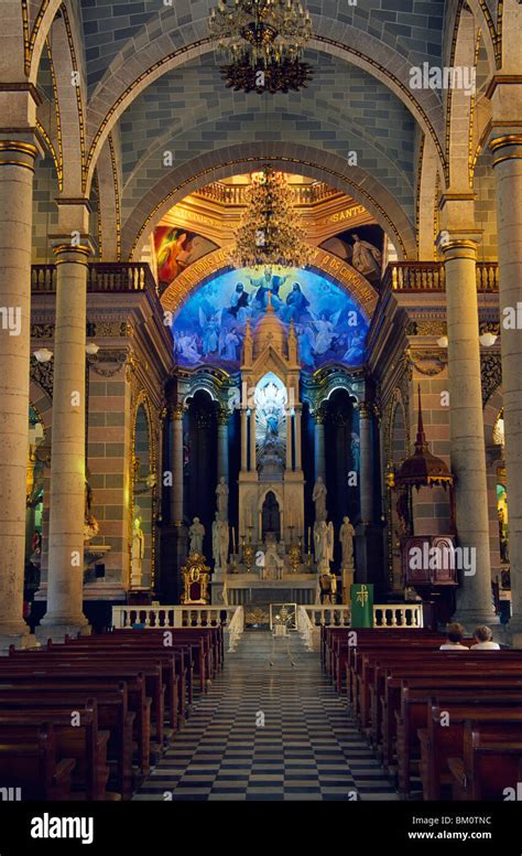 Interiors of a cathedral, Immaculate Conception Cathedral, Mazatlan ...