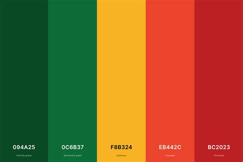 35+ Best Green Color Palettes with Names and Hex Codes – CreativeBooster - courses.projects.cs ...