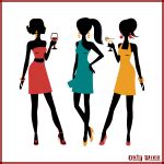 Vector image of friends having a drink | Free SVG