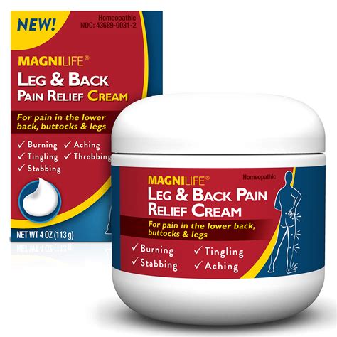 Buy MagniLife Leg & Back Pain Cream Relieves Burning, Tingling, Shooting, Stabbing Pains ...