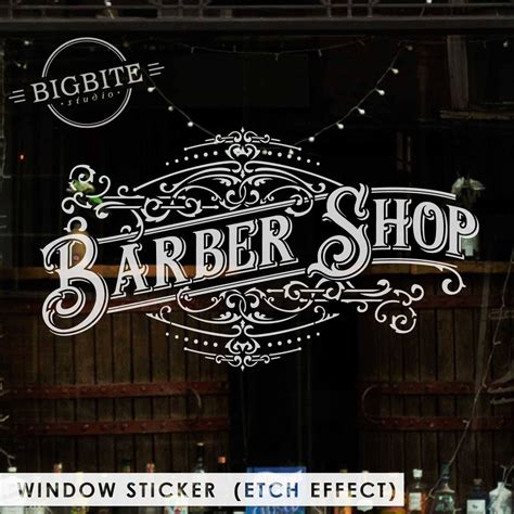 Barber Shop Wall Sticker - Window Film #101 : BigBite Studio - Print ...