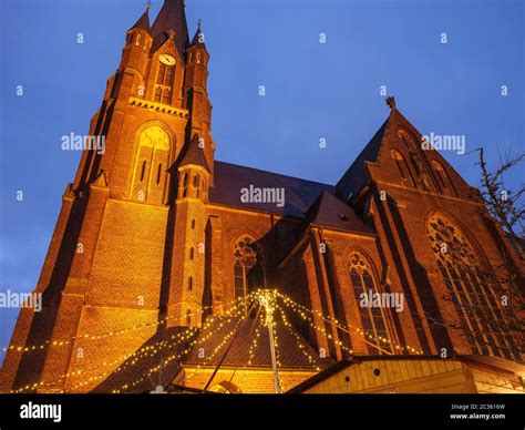 Christmas market in a small german village Stock Photo - Alamy