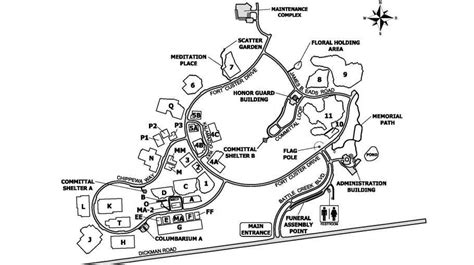 Map of FT. CUSTER NATIONAL CEMETERY | National cemetery, Cemetery, Custer