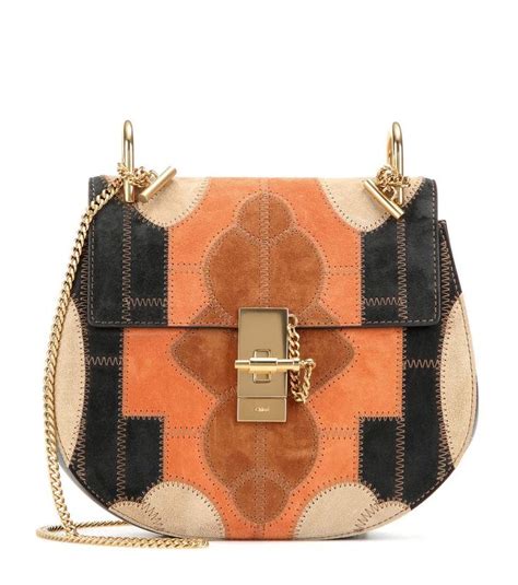 CHLOÉ Drew Small Flower Patchwork Leather And Suede Shoulder Bag. #chloé #bags #shoulder bags # ...