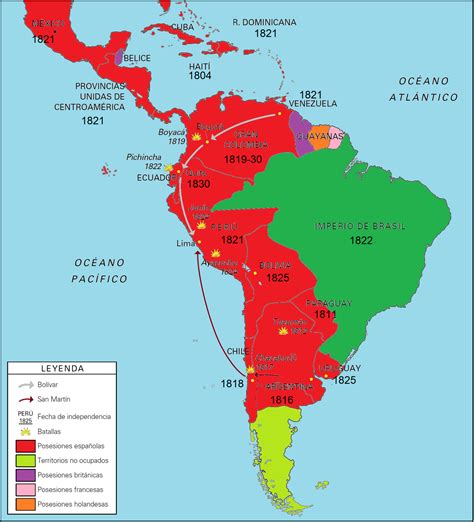 Social Site - Peruvian Studies: Mapa del proceso de la Independencia de ...