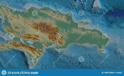 Dominican Republic - Overview. Relief Stock Illustration - Illustration of shape, administrative ...