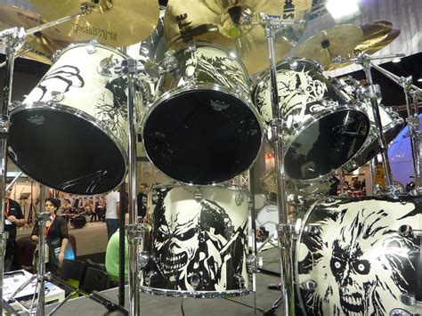 Nicko s McBrain s custom Premier Elite kit Iron Maiden, How To Play Drums, Double Bass, Drum ...