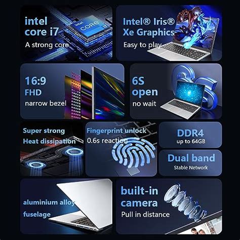 KUU Light Gaming Laptop, 15.6" Full HD, Intel Core i7 11th Gen - i7 ...