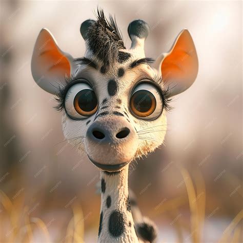 Premium Photo | A giraffe head with a nose and eyes that says giraffe