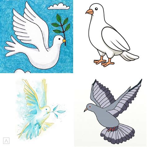 15 Easy Dove Drawing Ideas - How to Draw a Dove