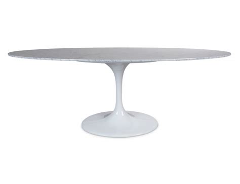 Saarinen Style 199cm Tulip Table Replica in Carrara Marble | Pash Classics