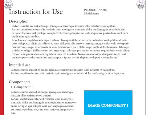 Instruction For Use (IFU) – EU MDR 2017/745 – Easy Medical Device School