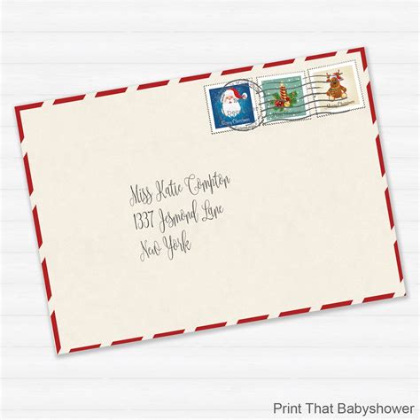 Santa Letter Envelope Template - prntbl.concejomunicipaldechinu.gov.co