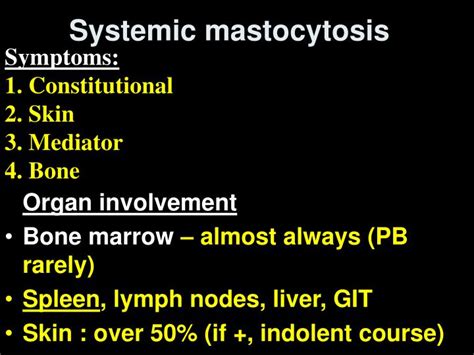 PPT - Mastocytosis PowerPoint Presentation - ID:683089