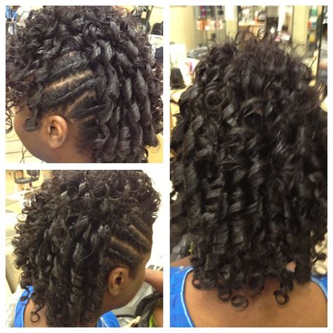 Spiral curl mohawk | Relaxed hair, Flat iron natural hair, Short quick ...