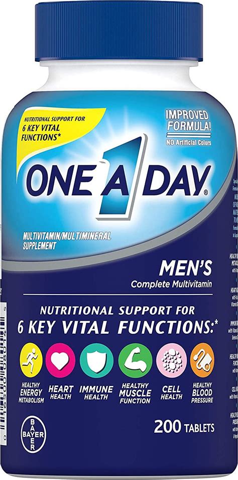 One A Day Men's Complete Multivitamin - 200 Tablets for Optimal Health