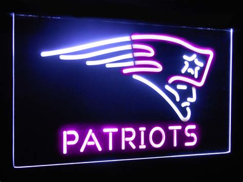 New England Patriots Dual Color Led Sign | New england patriots, England patriots, Patriots