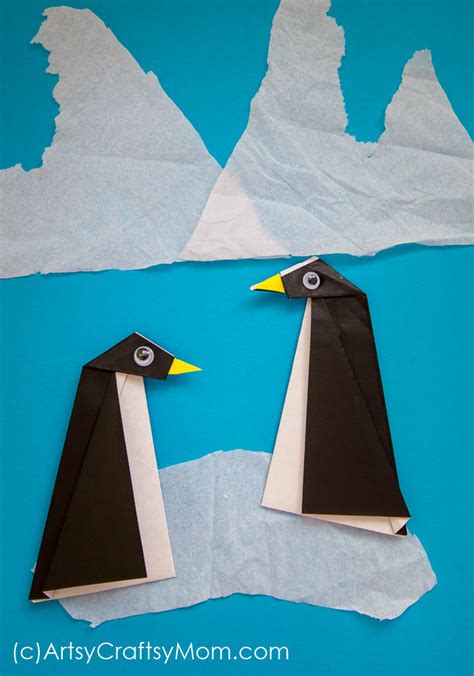 Easy Origami Penguin Craft for Kids