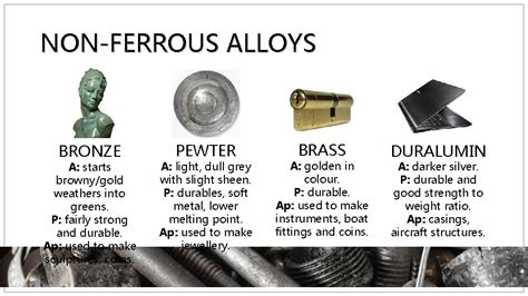 METALS Metals ferrous non ferrous alloys Ferrous metals