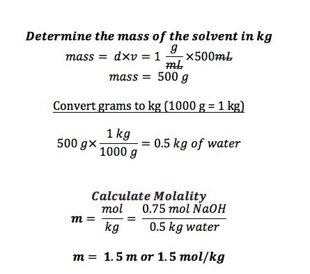 Molality: Definition & Formula - Video & Lesson Transcript | Study.com