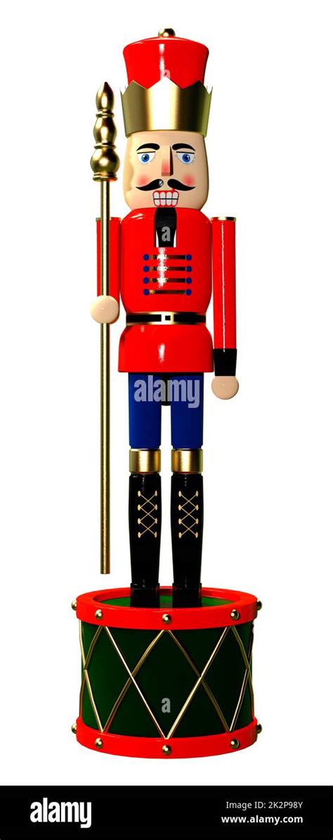 3D rendering of a nutcracker doll isolated on white background Stock Photo - Alamy