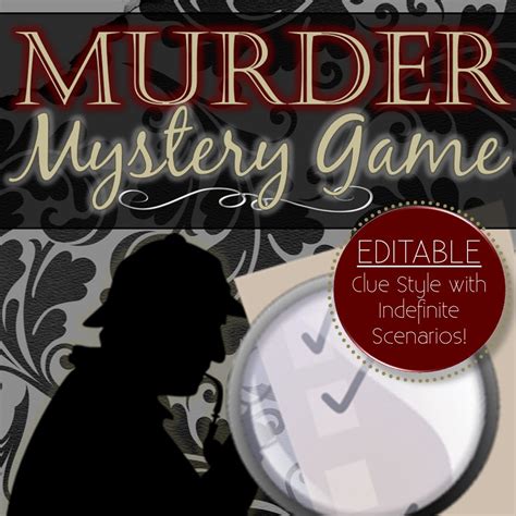 Editable Reusable Murder Mystery Game clue Style INSTANT - Etsy