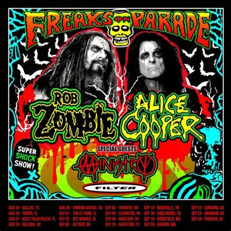 Rob Zombie and Alice Cooper Announces Summer 2023 Freaks On Parade Co ...