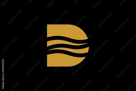 Letter D and dive wave logo design vector. Abstract natural logo design ...