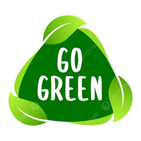 Go Green Symbol With Leaves Vector, Go Green, Symbol, Leaves PNG and Vector with Transparent ...