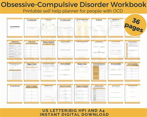 Ocd workbook ocd therapy planner printable obsessive etsy – Artofit